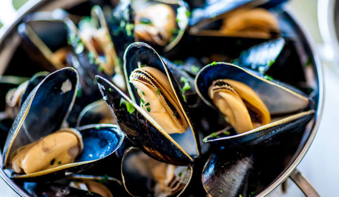 Mejillones al vapor